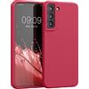 kwmobile Cover per Samsung Galaxy S22 Plus Custodia - Back Case per Smartphone in Silicone TPU - Protezione Gommata - red cherry