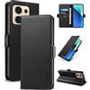 Yunubeyii Cover Libro per Xiaomi Redmi Note 13 4G - [Blocco RFID] Luxury PU Leather Portafoglio Card Holder Magnetic Phone Custodia con Kickstand, Cover Protettiva Antiurto, Nero