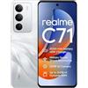 realme C71 Smartphone 6+128GB, Batteria 6000mAH, Ricarica Veloce 45W, Fotocamera 50MP AI, Chipset Octa-Core, Display 6.67'' 120Hz Eye Comfort, IP54 (Senza Caricatore) - Bianco