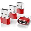 Elebase per Samsung Galaxy M36 Adattatore USB C Femmina a USB Maschio 4P,Connettore Cavo Caricatore Tipo C per iPhone 16 15 14 17 Pro Max,Apple iWatch s10 9,MacBook Pro,Galaxy M56 M33 M16 M15 A54 A53