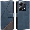 XINNI Cover per Xiaomi Poco M6 PRO 4G Custodia, Cellulare Libro Antiurto Flip Pelle PU/TPU, Portafoglio Flip Magnetica Case, Blu