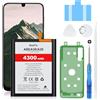 Beefix Batteria per Samsung Galaxy A50 (A505F) A50s (A507F), A30s (A307F), A30 (A305F), A20 (A205F) 4300 mAh Batteria di ricambio ad alta capacità (EB-BA505ABE) con strumenti di riparazione
