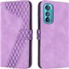 OKZone Cover per Motorola Moto Edge 30, Custodia in PU Pelle per Motorola Moto Edge 30, Custodia a Libro Folio Portafoglio con Chiusura Magnetica e Slot per Carte Wallet Case Flip Cover (Porpora)