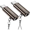 MOSWAG Adattatore USB C Jack con DAC Corpo in Lega di Zinco con Gancio