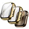 JETech Cover Placcata per Apple Watch Series 11/10 46mm, Oro | Pellicola Protettiva, Vetro Temperato Film, Finitura Metallica, Elevata Sensibilità al Tocco, Custodia Protezione Completa