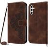 NETANY Cover per Samsung Galaxy A25 5G con Cordino, Flip Portafoglio Custodia in Pelle, [2 Porta Carte][Chiusura Magnetica],Custodia Libro Cover con Laccio per Samsung A25 5G (Marrone)