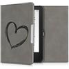 kwmobile Custodia eReader Compatibile con Tolino Vision 1/2 / 3/4 HD Cover - eBook Reader Flip Case - Cover eReader Magnetica Pelle PU Cuore