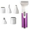 KASFDBMO Rasoio elettrico Per Le Donne Trimmer Dei Capelli Per Viso Naso Sopracciglia Barba Braccio Gamba Ascella Indolore 6 In 1 Donne Rasoio Del Corpo