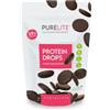 PURELITE Protein Drops fondente vegano, 20 g/100 g proteine, senza zucchero, 60% cacao, a basso contenuto calorico, dolcificati con eritritolo e stevia, ideali per snack, cottura e fonduta - 450 g.