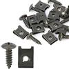 X AUTOHAUX Set di 10 clip per auto, 4,8 x 16 mm, viti assortite, colore: verde militare