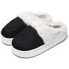 JOMIX Ciabatte Donna Invernali Pelose Pantofole Ragazze con Pelo Calde Imbottite Memory From Comode Morbide da Casa Camera MD9623 Nero, 40/41