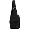 TCNGKIJIUK Borsa da Petto da Uomo Donna Borsa a Tracolla in Tela Borsa a Spalla Regolabile Zaino da Viaggio Borsa Sportiva Portatile per Ciclismo Campeggio Escursionismo Viaggi Trekking, Nero , 23(hauteur))x14