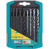 wolfcraft Set di punte per metallo-pietra da 9 pezzi, 7115000