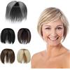 PARXITN Topper per capelli da donna senza frangia 3 clip in extension per capelli sintetici Toupet Wiglets Extension per capelli diradati Grigio scuro