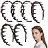 UOCAI 6 Pezzi Cerchietti in Velluto - Vintage High Cranium Artificial Pearl per Donne Design Retrò con Strass - Eleganti, Comode, Perfette per Regali, Ufficio, Feste e Look Quotidiani