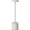 DICTROLUX - Lampada da tavolo a Led Touch Dimmerabile Ricaricabile Sotylia White - h35 cm diametro 8 cm