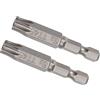 Kozelo 2pz Torx Cacciavite Bit - [2 x H1/4 x T45] Esagonale Gambo Magnetico Sicurezza Stella Testa per Pneumatico o Potenza Strumento Uso S2 Acciaio