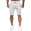 Geagodelia Pantaloncini Uomo Estate Slim Chino Bermuda Cotone Misto | Pantaloni Casual con Tasche, bianco, XXL