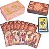YIMINGOUFEI Tarocchi Inglesi Rosso Vino in Lamina d'Oro, 78 Carte + 2 Carte Bonus, Mazzo Tarot Impermeabile in PVC con Guida Illustrata da 36 Pagine