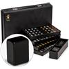 Yellow Mountain Imports Set di Mahjong Giapponese Riichi - Tessere Nere di Dimensioni Standard e Custodia in Vinile