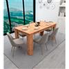 LBSIGN Tavolo Da Pranzo Fisso 80x160 Cm Da Cucina Effetto Legno Demis Rovere