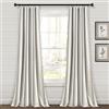 Lush Decor Fattoria striscia filato tinto cotone tenda finestra pannelli grigio scuro 42X84 Set