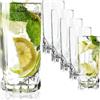 KADAX Bicchieri Trasparenti da Cocktail in Vetro, Bicchieri Highball con Profilo Alto per Long Drink, Mojito e Acqua, Tumbler Moderni (Set di 6, 325 ml)