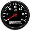 Aqxreight, 85mm/3.35in Contagiri 3000RPM IP67 Impermeabile con Contaore LCD Retroilluminazione Rossa per Auto Camion Barca