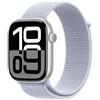 Apple Watch Series 10 Serie 10 GPS 46mm Cassa in Alluminio Color Argento con Blu