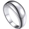 GoldChic JEWELRY Anello Donna Acciaio Inossidabile, Anello Acciaio Donna Per Fidanzata Anello a Cupola Taglia 19,5 Regalo Donna e Ragazza