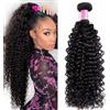 zekan Parrucca Donna Capelli Veri Umani Kinky Curly Human Hair Bundles Matassa Capelli Veri Tessitura Capelli Naturali Umani Donna Capelli Umani Brasiliani Virgin Hair Weave Single Bundle 16 Pollici