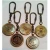 Set di 5 portachiavi perpetui in ottone con calendario catena nautica antica