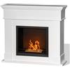 Divina Fire Camino a bioetanolo biocamino da terra Cambridge in legno Bianco 110x37x102h