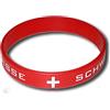 Supportershop Suisse, Cinturino in Silicone Unisex-Adulto, Rosso, Taglia Unica