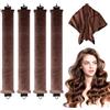 KAHOUI heatless hair curler 5 pezzi, bigodino lungo per boccoli, bigodini morbidi per dormire boccoli, bigodini heatless Overnight Blowout per Tutti i Tipi di Capelli (Marrone)