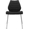 Kartell Maui Soft, Sedia da Ufficio, Ignifuga, Set da 2 Senza braccioli, Sed.Trevira Nero, Soft