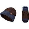 Hunter Maglioncino Pullover per Cani Odense con Cappello Marrone Blu, 25cm