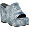 Guess Yenise, Sandali con Zeppa Donna, Blu Denim 420, 42 EU