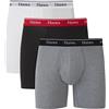 Hanes Originals Men's Boxer Briefs, Stretch Cotton Moisture-Wicking Underwear, Modern Fit Low Rise, 3-Pack, Regular Leg-White, Black, Concrete Heather-3 Pack