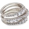 Swarovski Anello Twist Wrap, Taglio misto, Bianco, Placcato rodio