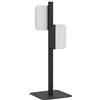 Eglo Led lampada da tavolo Ervidel, lampada da tavolo a due luci, illuminazione da comodino in metallo nero, plastica satinata, trasparente, con interruttore, bianco caldo