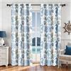 weesire Tende nautiche costiere decorative spiaggia oceano cavalluccio marino corallo 50% blocco della luce, oscuramento del mare tenda con occhielli per villa soggiorno, camera da letto, blu navy e