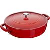 Staub Braisers Tegame Chistera rotondo - 24 cm, ciliegia