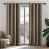 Deconovo Tende Oscuranti per Interni 2 Pezzi 114 CM Altezza, Tende Termiche Isolanti con Occhielli per Soggiorno Moderne, 132x114 CM (Larghezza x Altezza), Cachi