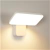 Riserva Lampada da Parete Esterno Bianca, 16W 350° Applique da Parete Esterno LED Moderno, 3000K Bianco Caldo, IP65 Applique Industriale per Terrazza, Garage, Veranda, Giardino