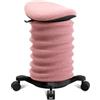 TOPSTAR Sitness 4D con ruote, certificato AGR, sgabello dinamico, colore nero, rosa, ergonomico, altezza regolabile, rinforza la schiena, allevia i dischi intervertebrali