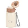 Akozon Mini tazza termica in acciaio inox, 200 ml, in acciaio inox, a doppia parete, isolante, da viaggio, per tè, caffè, cibo, 180 ml, Bei + piccola tazza sottovuoto