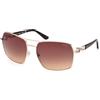 GUESS Women GU0015933F63 Sunglass, Occhiali Donna, Oro Pallido Lucido, 63