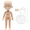 niannyyhouse DOD - Action figure di bambola da 13 cm, adatta per bambole BJD da 1/12 (bianco normale, confezione standard B)
