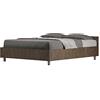 BS COM Letto matrimoniale francese contenitore 140x200 noce